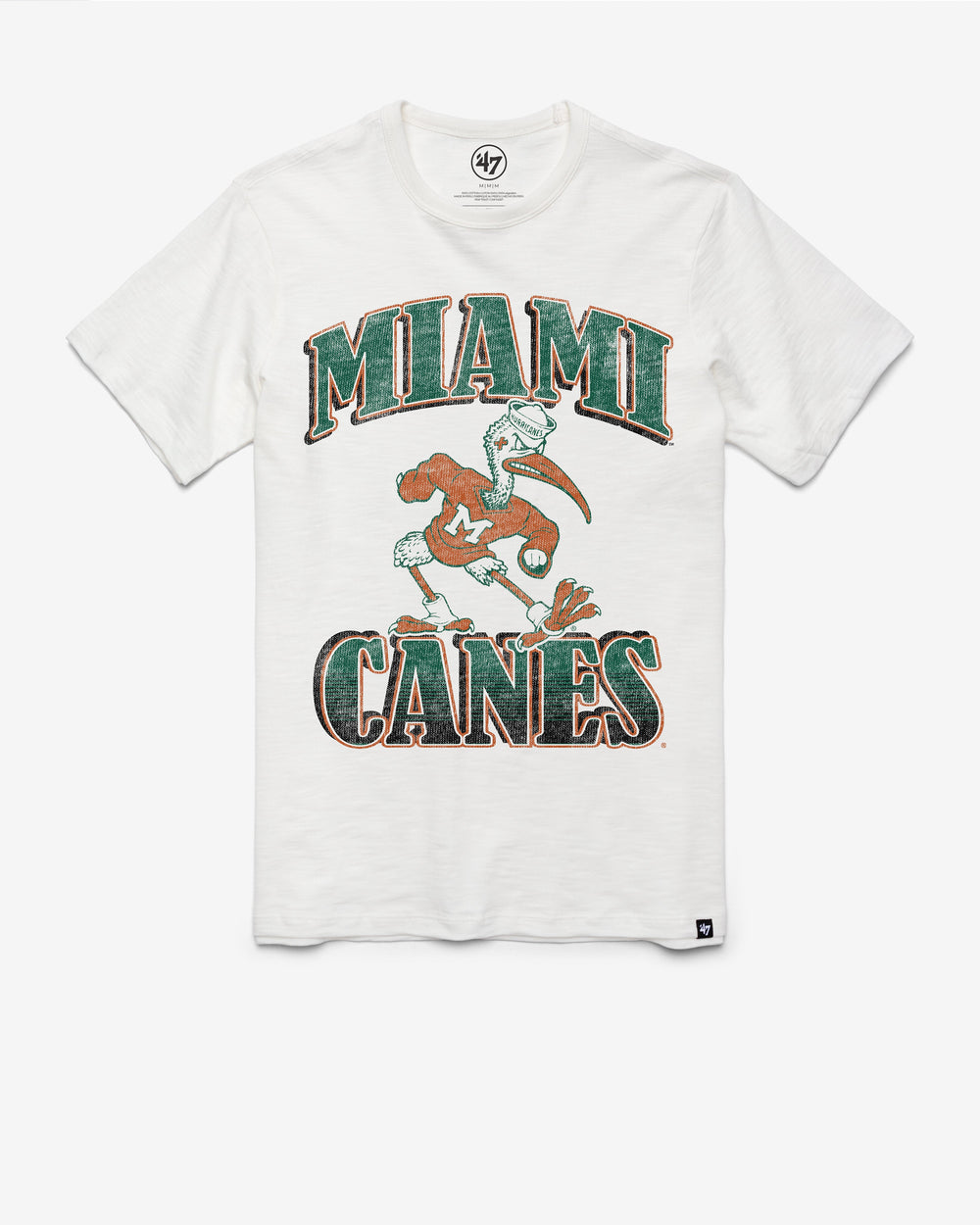 MIAMI HURRICANES OVERRUN '47 SCRUM TEE WHITE WASH