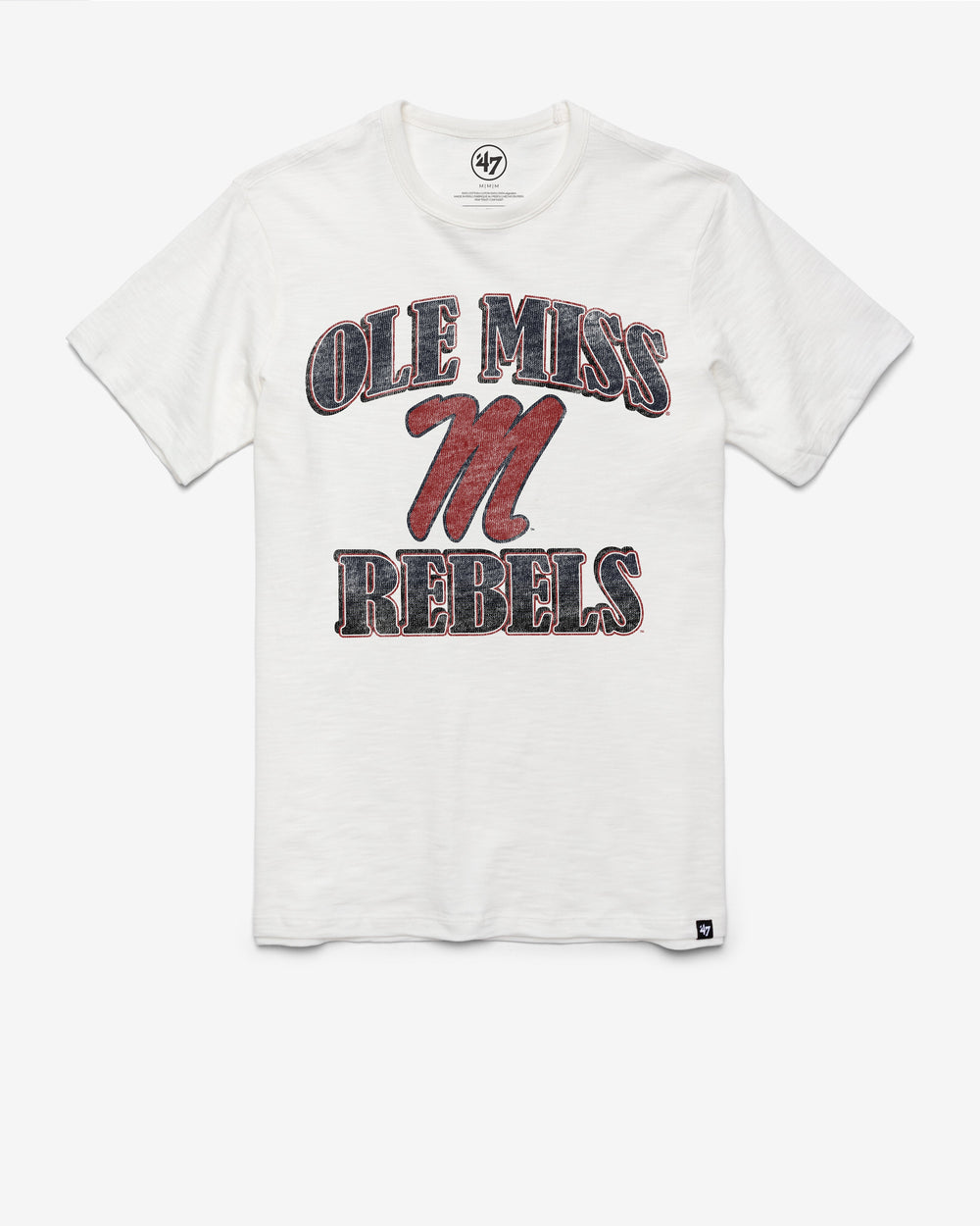 MISSISSIPPI REBELS OVERRUN '47 SCRUM TEE WHITE WASH