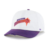 PHOENIX SUNS HARDWOOD CLASSICS WORN SCRIPT '47 CLEAN UP MF MID FIT WHITE