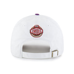 PHOENIX SUNS HARDWOOD CLASSICS WORN SCRIPT '47 CLEAN UP MF MID FIT WHITE