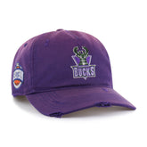MILWAUKEE BUCKS HARDWOOD CLASSICS WORN '47 HITCH LC LOW CROWN PURPLE