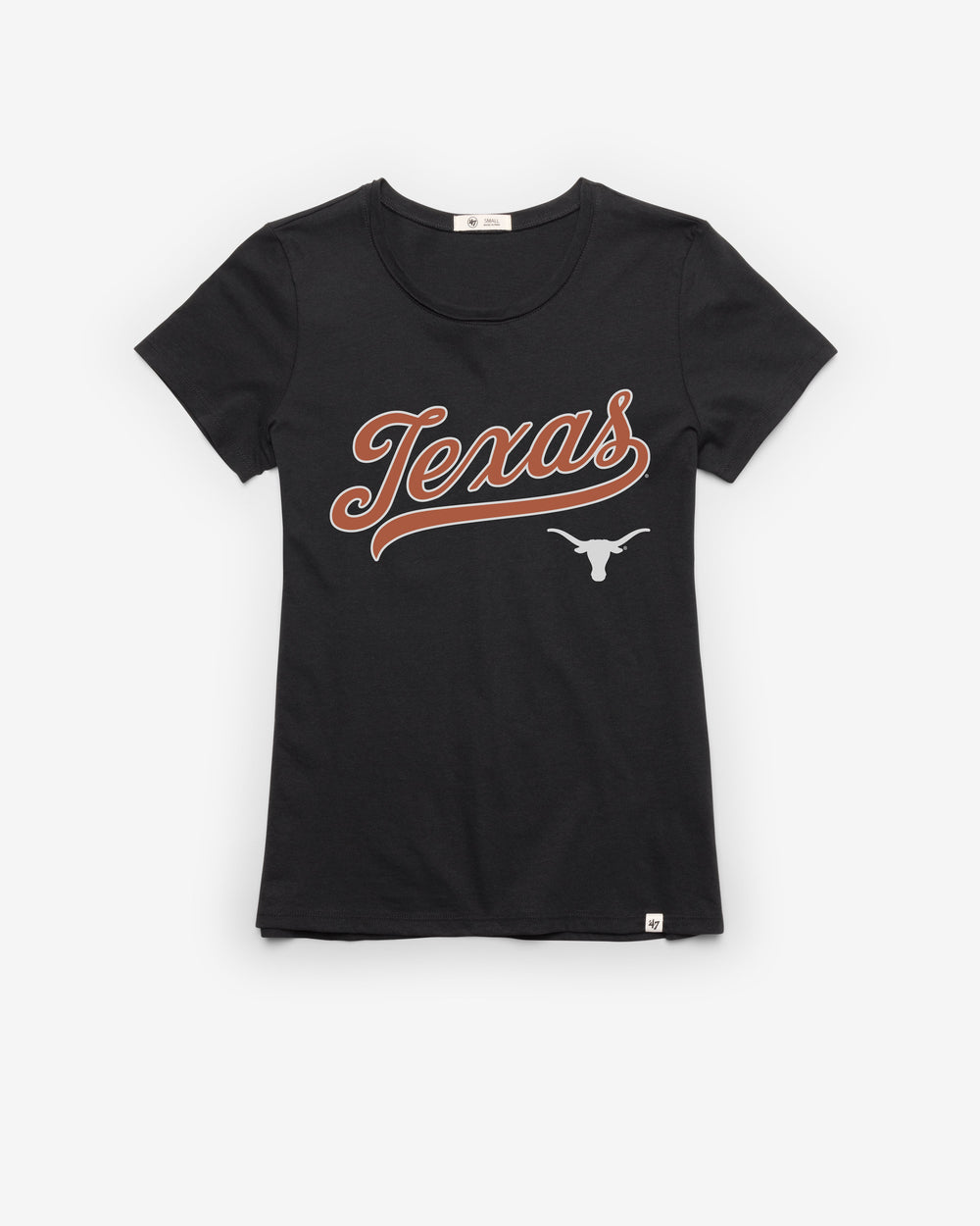 TEXAS LONGHORNS TAIL SWEEP '47 FRANKIE TEE WOMENS FLINT BLACK