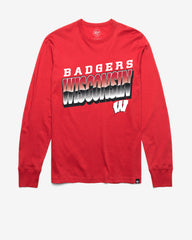 WISCONSIN BADGERS POLISHED '47 FRANKLIN LONG SLEEVE TEE RACER RED