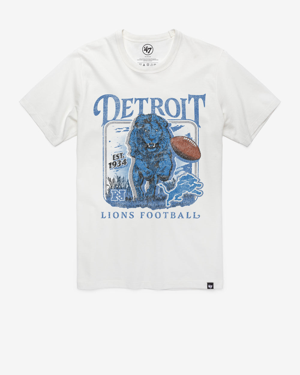 DETROIT LIONS REGIONAL '47 FRANKLIN TEE WHITE WASH