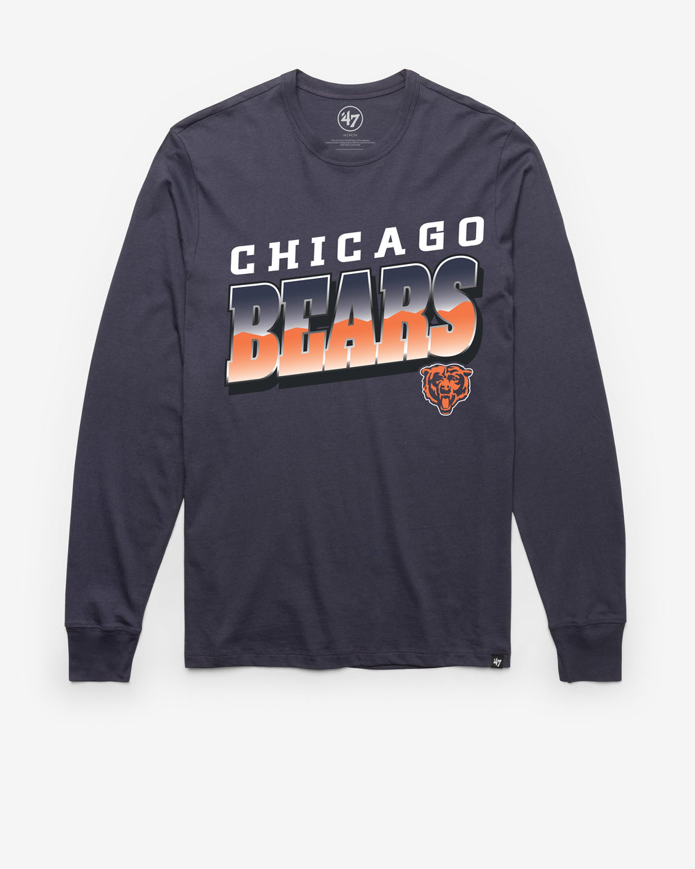 CHICAGO BEARS POLISHED '47 FRANKLIN LONG SLEEVE TEE ATLAS BLUE