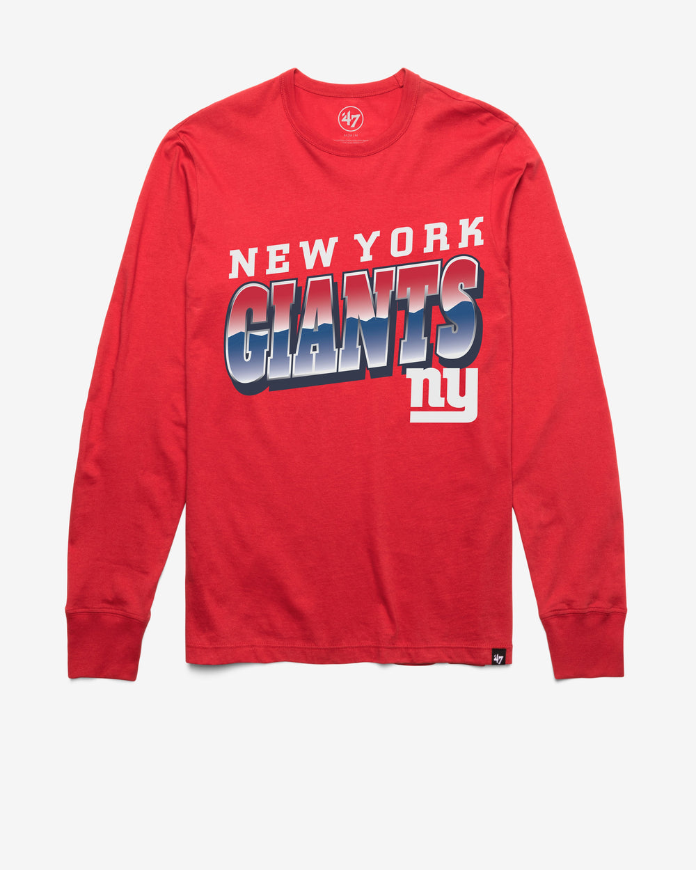 NEW YORK GIANTS POLISHED '47 FRANKLIN LONG SLEEVE TEE RACER RED