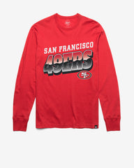 SAN FRANCISCO 49ERS POLISHED '47 FRANKLIN LONG SLEEVE TEE RACER RED