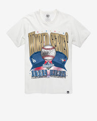 LOS ANGELES DODGERS / TORONTO BLUE JAYS MLB WORLD SERIES DUELING '47 FRANKLIN TEE WHITE WASH