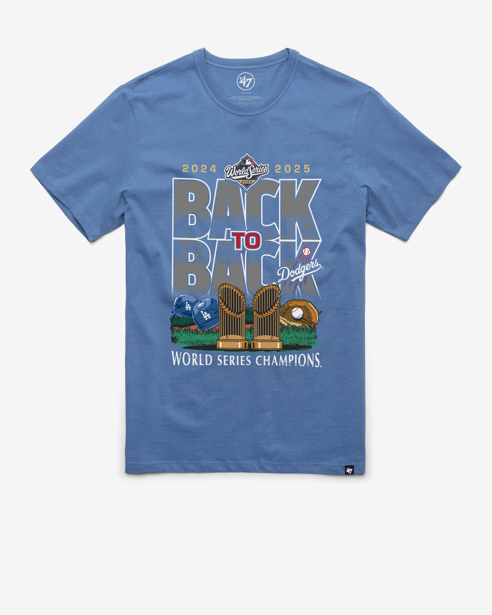 LOS ANGELES DODGERS 2025 WORLD SERIES CHAMPIONS '47 FRANKLIN TEE CADET BLUE
