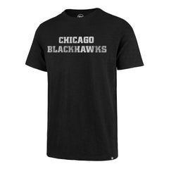 CHICAGO BLACKHAWKS GRIT WORDMARK '47 SCRUM TEE JET BLACK