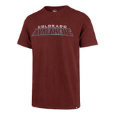 COLORADO AVALANCHE GRIT WORDMARK '47 SCRUM TEE CARDINAL