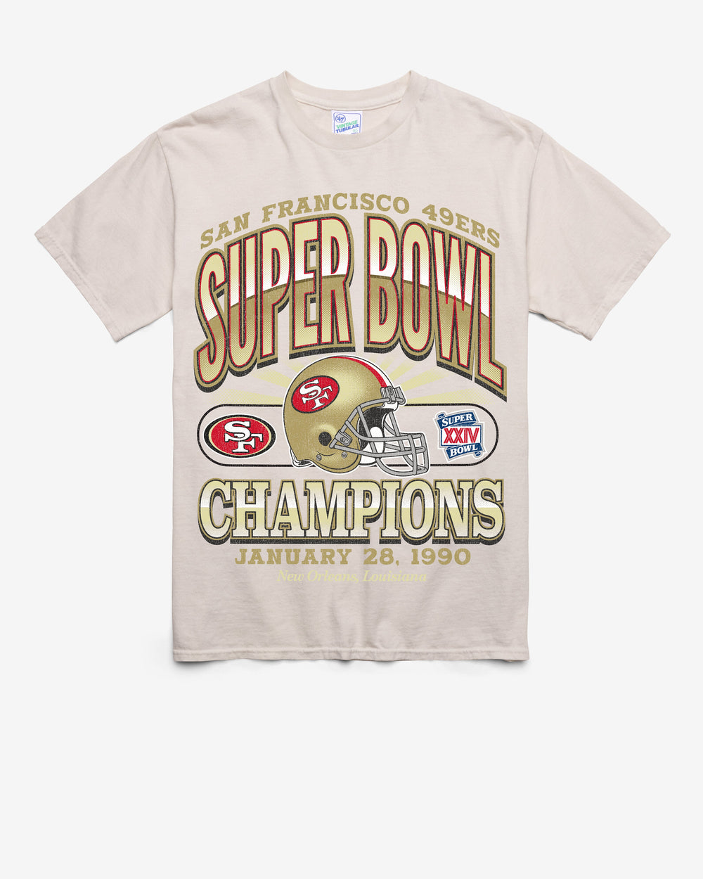 SAN FRANCISCO 49ERS GRIDIRO LOCKER VINTAGE '47 TUBULAR TEE DUNE