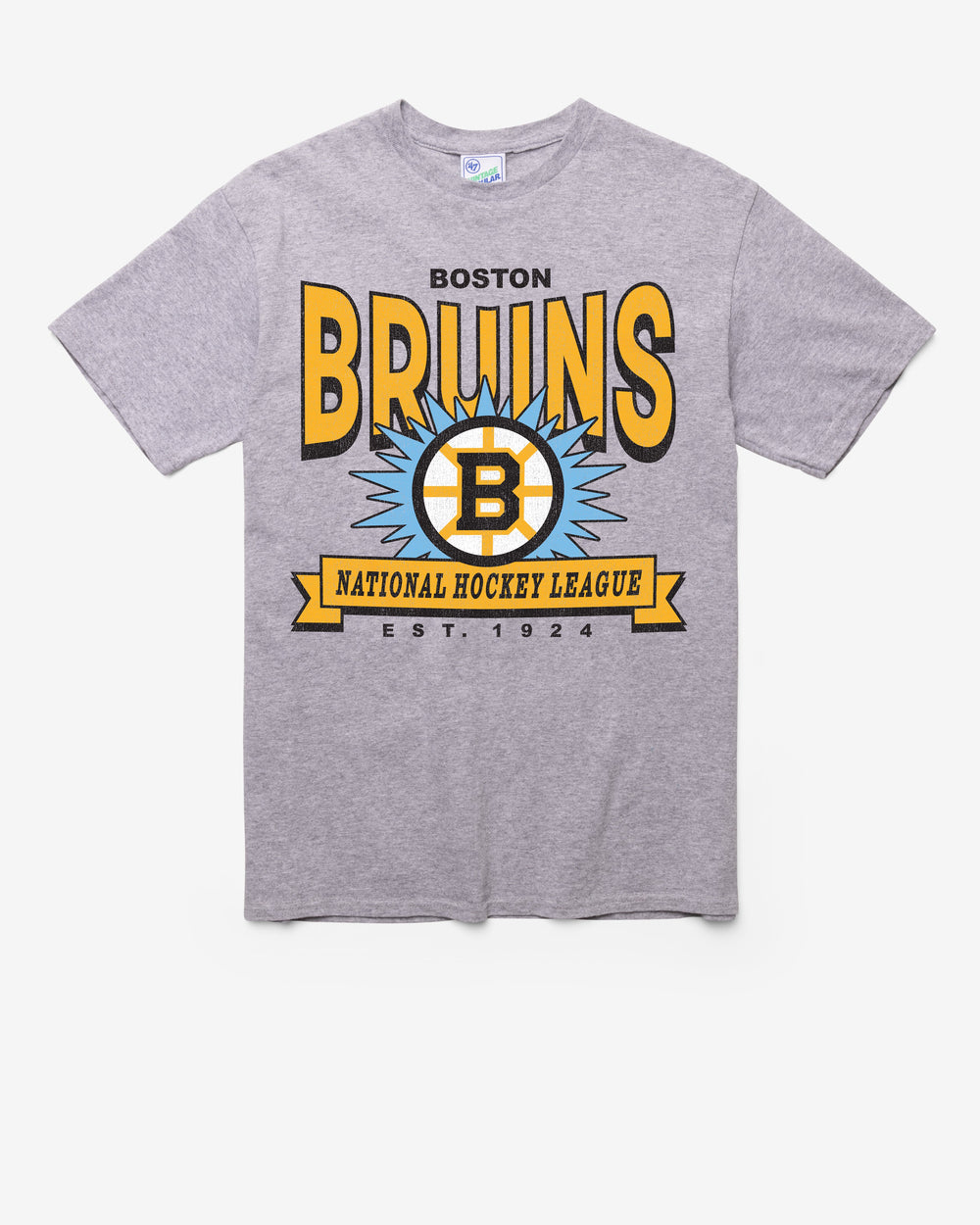 BOSTON BRUINS TWELVE SIX VINTAGE '47 TUBULAR TEE DT ATHLETIC HEATHER