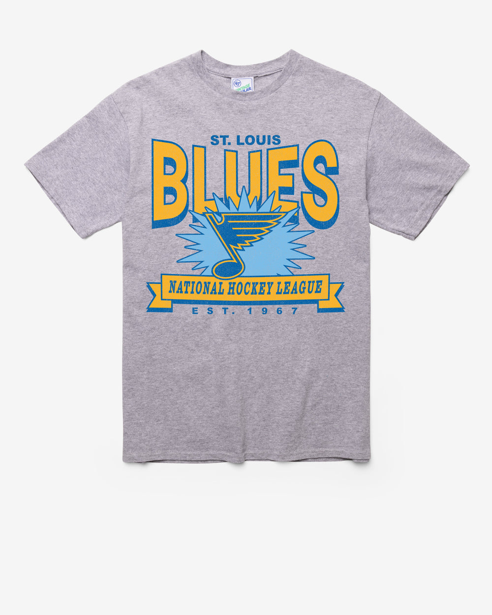 ST LOUIS BLUES TWELVE SIX VINTAGE '47 TUBULAR TEE DT ATHLETIC HEATHER