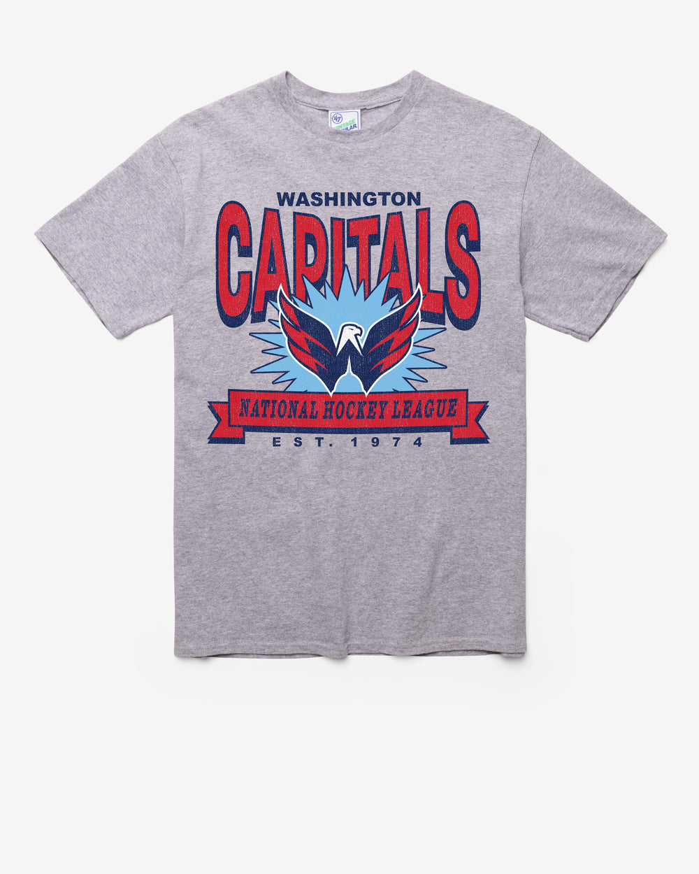 WASHINGTON CAPITALS TWELVE SIX VINTAGE '47 TUBULAR TEE DT ATHLETIC HEATHER