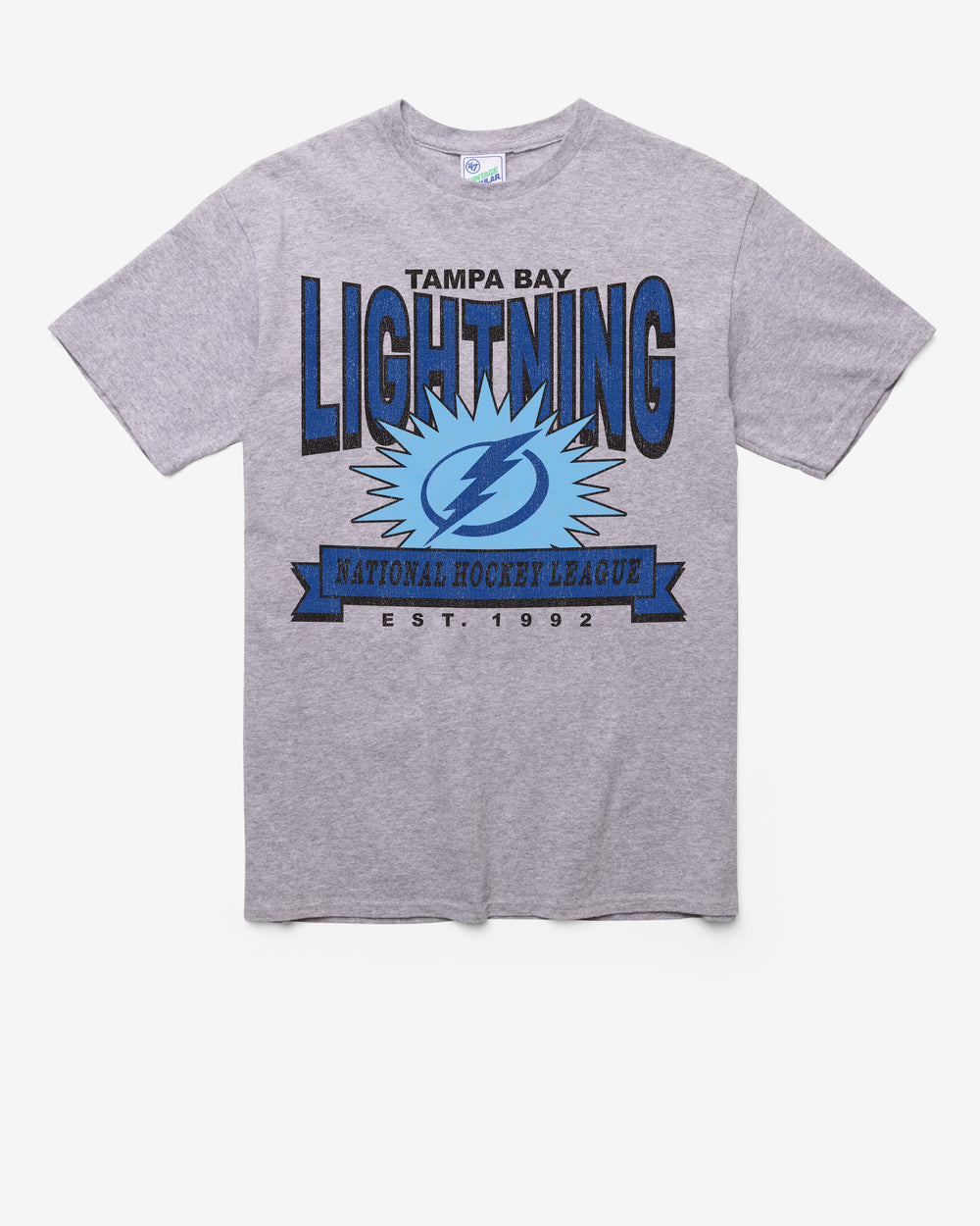 TAMPA BAY LIGHTNING TWELVE SIX VINTAGE '47 TUBULAR TEE DT ATHLETIC HEATHER