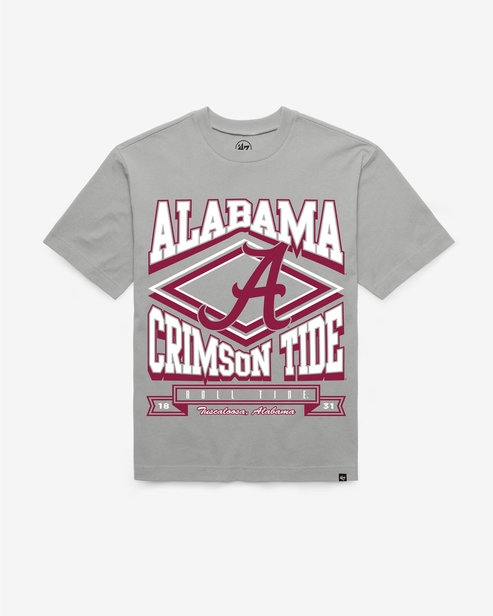 ALABAMA CRIMSON TIDE HEATER '47 FOUNDATION TEE WOLF GREY