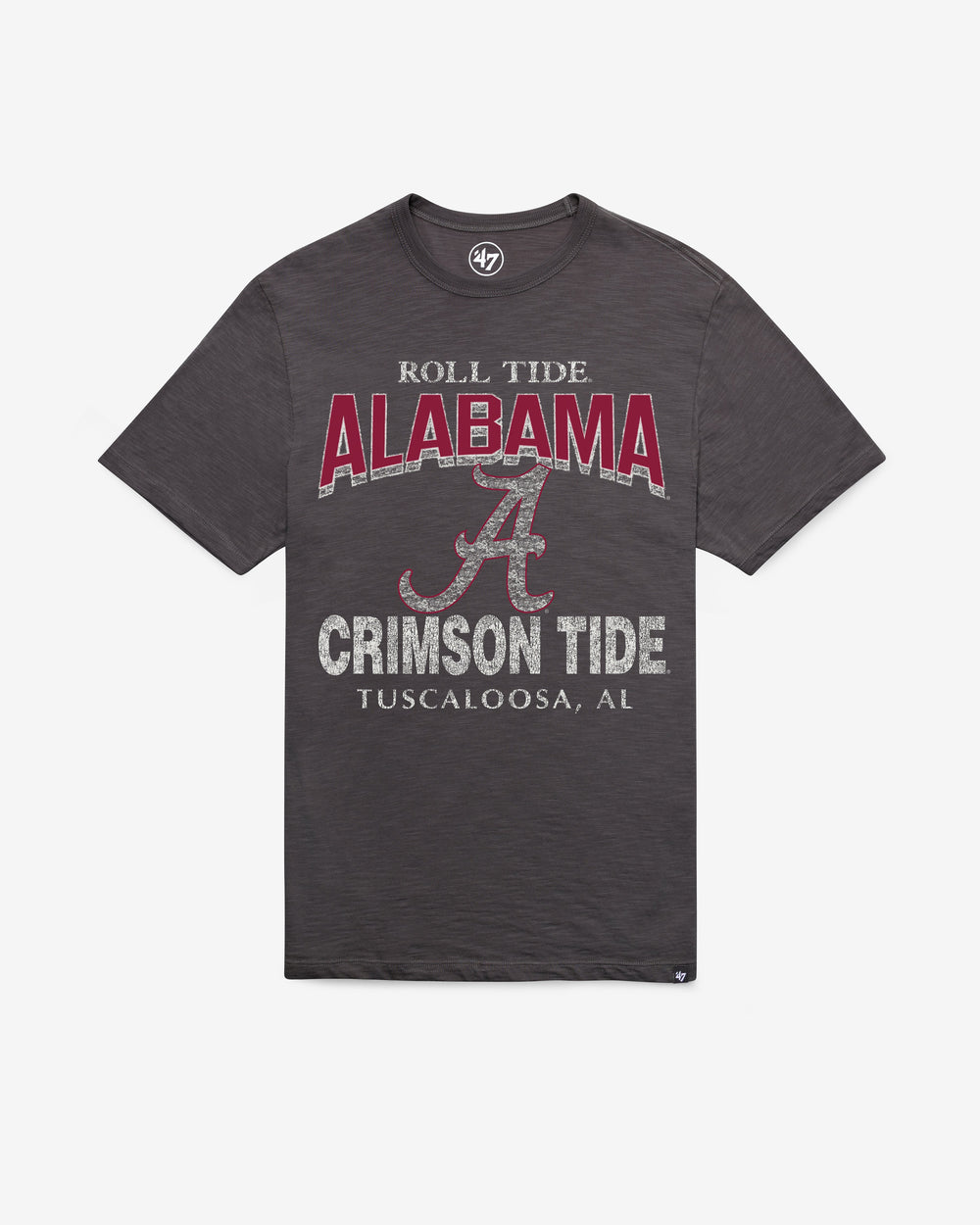 ALABAMA CRIMSON TIDE HEAD ON '47 SCRUM TEE CHARCOAL