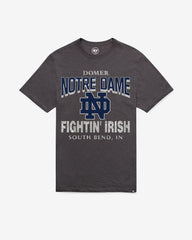 NOTRE DAME FIGHTING IRISH HEAD ON '47 SCRUM TEE CHARCOAL