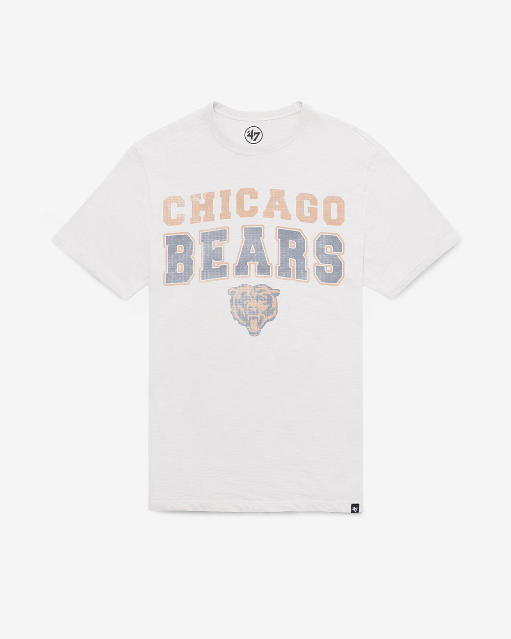 CHICAGO BEARS STADIUM WAVE '47 SCRUM TEE WHITE WASH