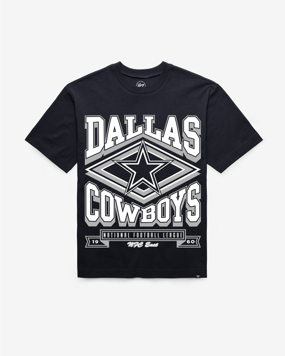 DALLAS COWBOYS HEATER '47 FOUNDATION TEE NAVY
