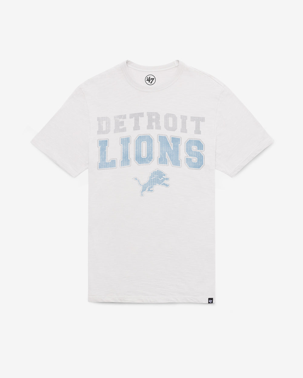 DETROIT LIONS STADIUM WAVE '47 SCRUM TEE WHITE WASH