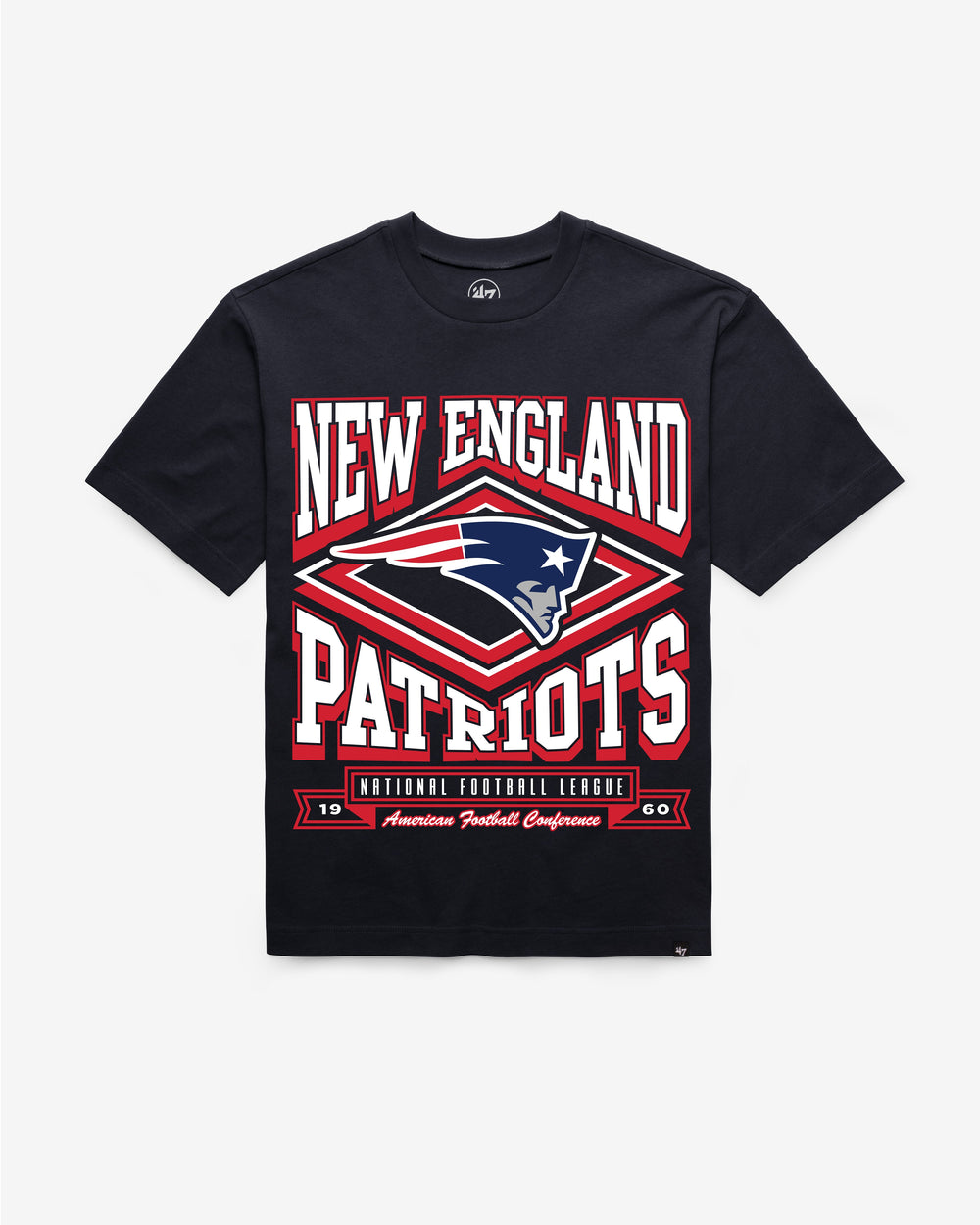 NEW ENGLAND PATRIOTS HEATER '47 FOUNDATION TEE NAVY