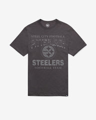 PITTSBURGH STEELERS HEAD ON '47 SCRUM TEE CHARCOAL