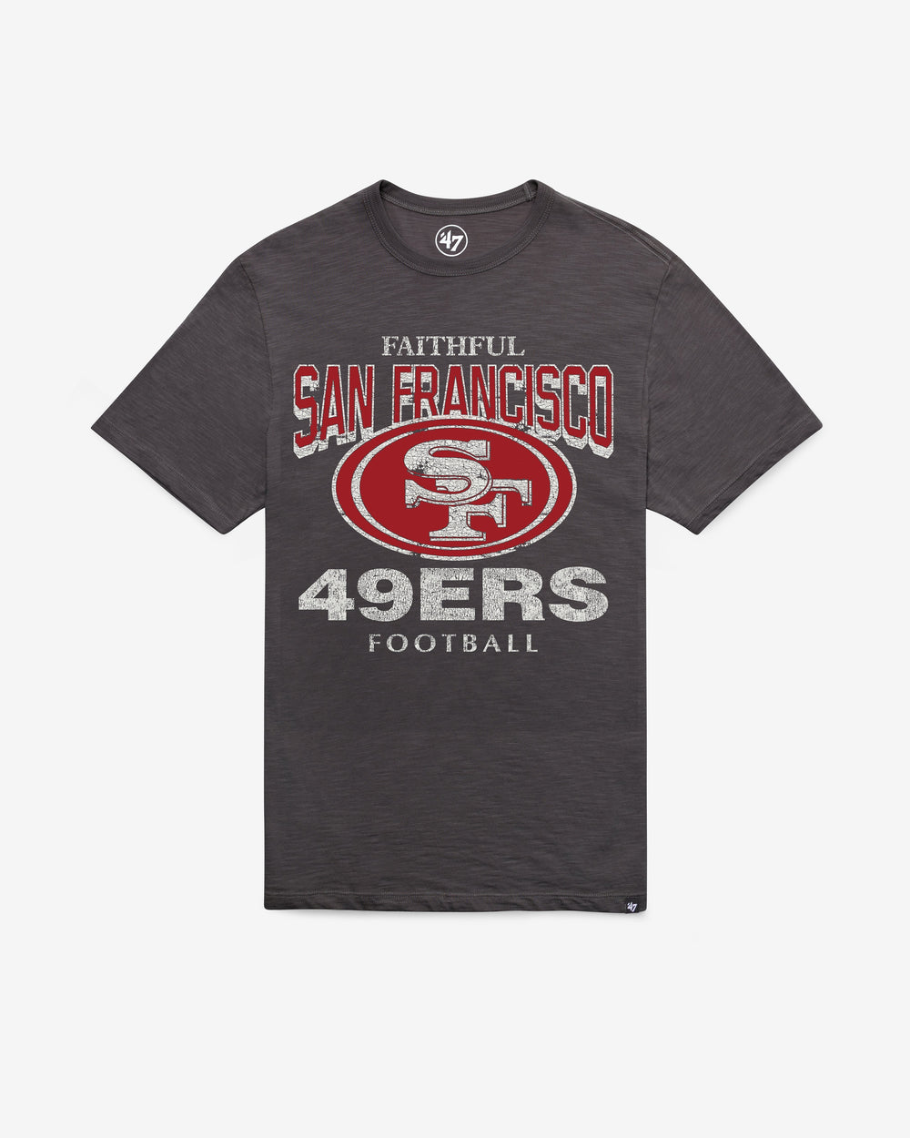 SAN FRANCISCO 49ERS HEAD ON '47 SCRUM TEE CHARCOAL