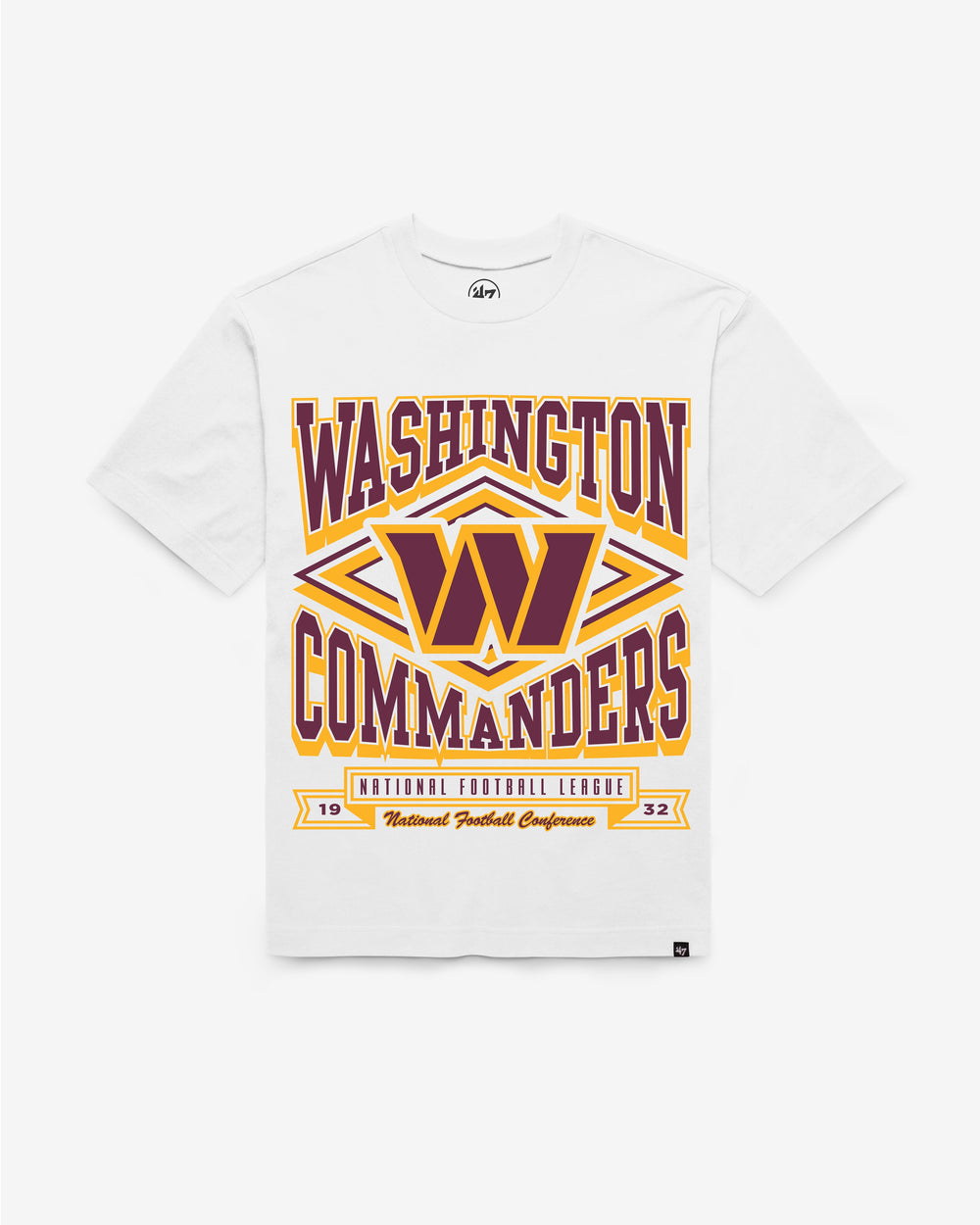 WASHINGTON COMMANDERS HEATER '47 FOUNDATION TEE WHITE