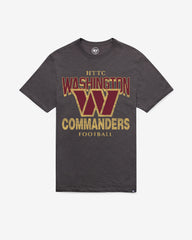 WASHINGTON COMMANDERS HEAD ON '47 SCRUM TEE CHARCOAL