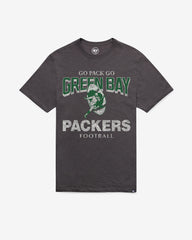 GREEN BAY PACKERS HISTORIC HEAD ON '47 SCRUM TEE CHARCOAL