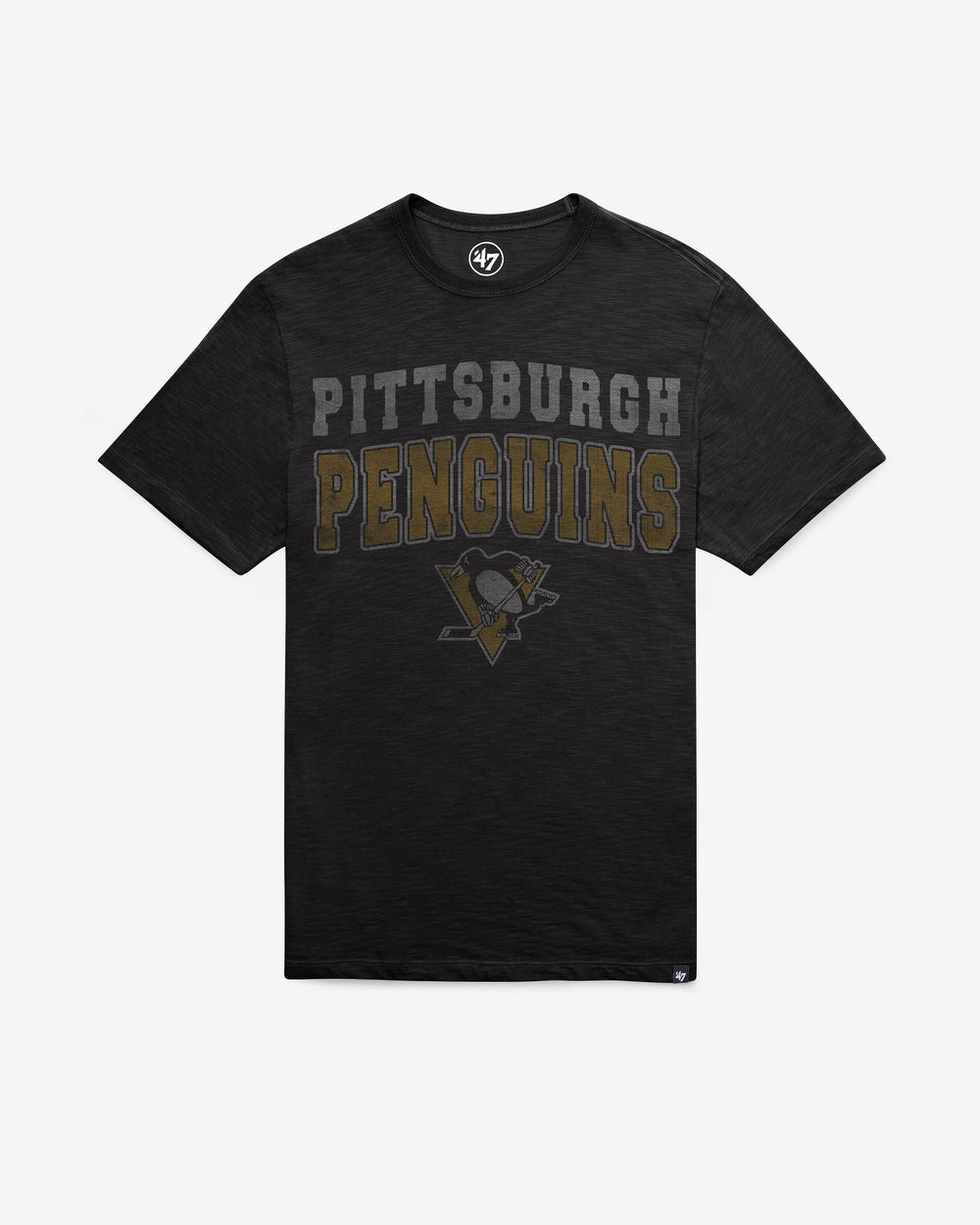 PITTSBURGH PENGUINS STADIUM WAVE '47 SCRUM TEE JET BLACK