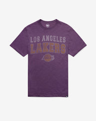 LOS ANGELES LAKERS STADIUM WAVE '47 SCRUM TEE GRAPE