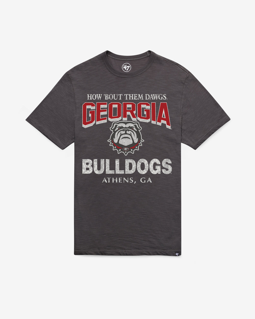 GEORGIA BULLDOGS HEAD ON '47 SCRUM TEE CHARCOAL