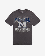 MICHIGAN WOLVERINES HEAD ON '47 SCRUM TEE CHARCOAL