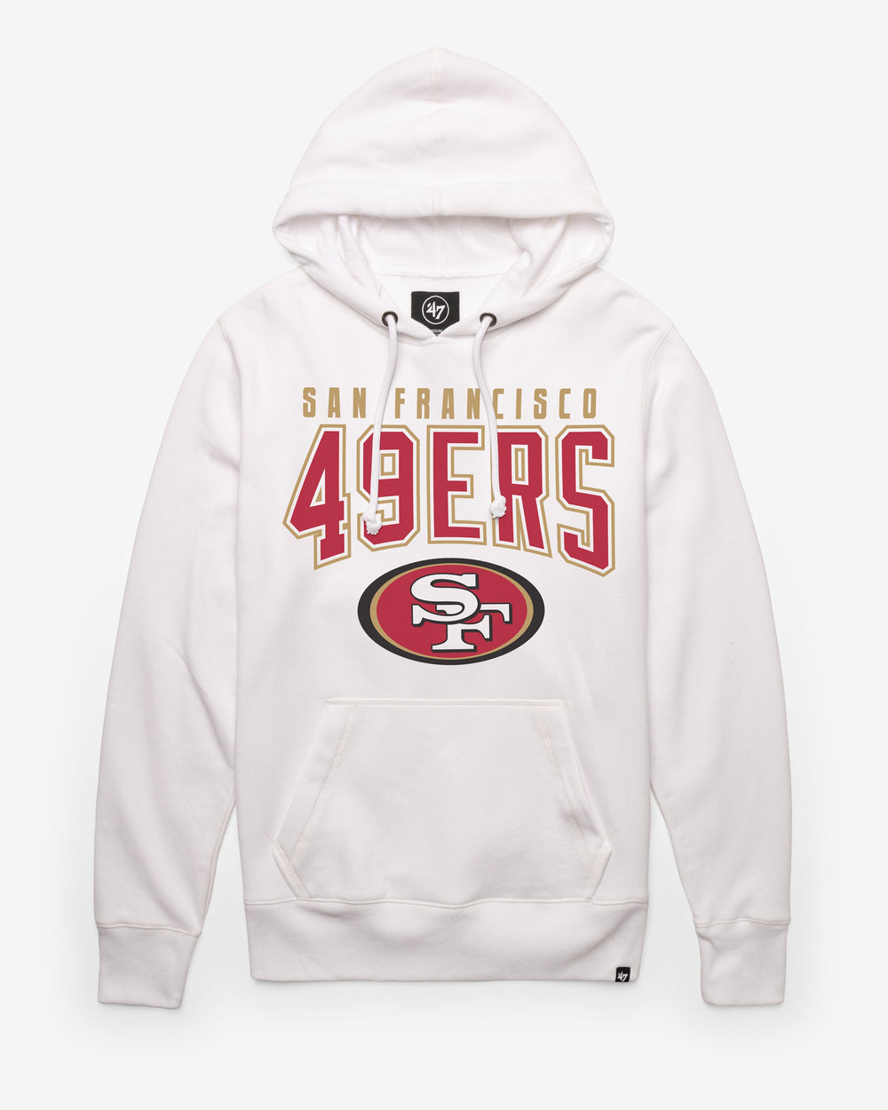 SAN FRANCISCO 49ERS TEAM ELEMENTS ARCH '47 HEADLINE HOOD WHITE WASH