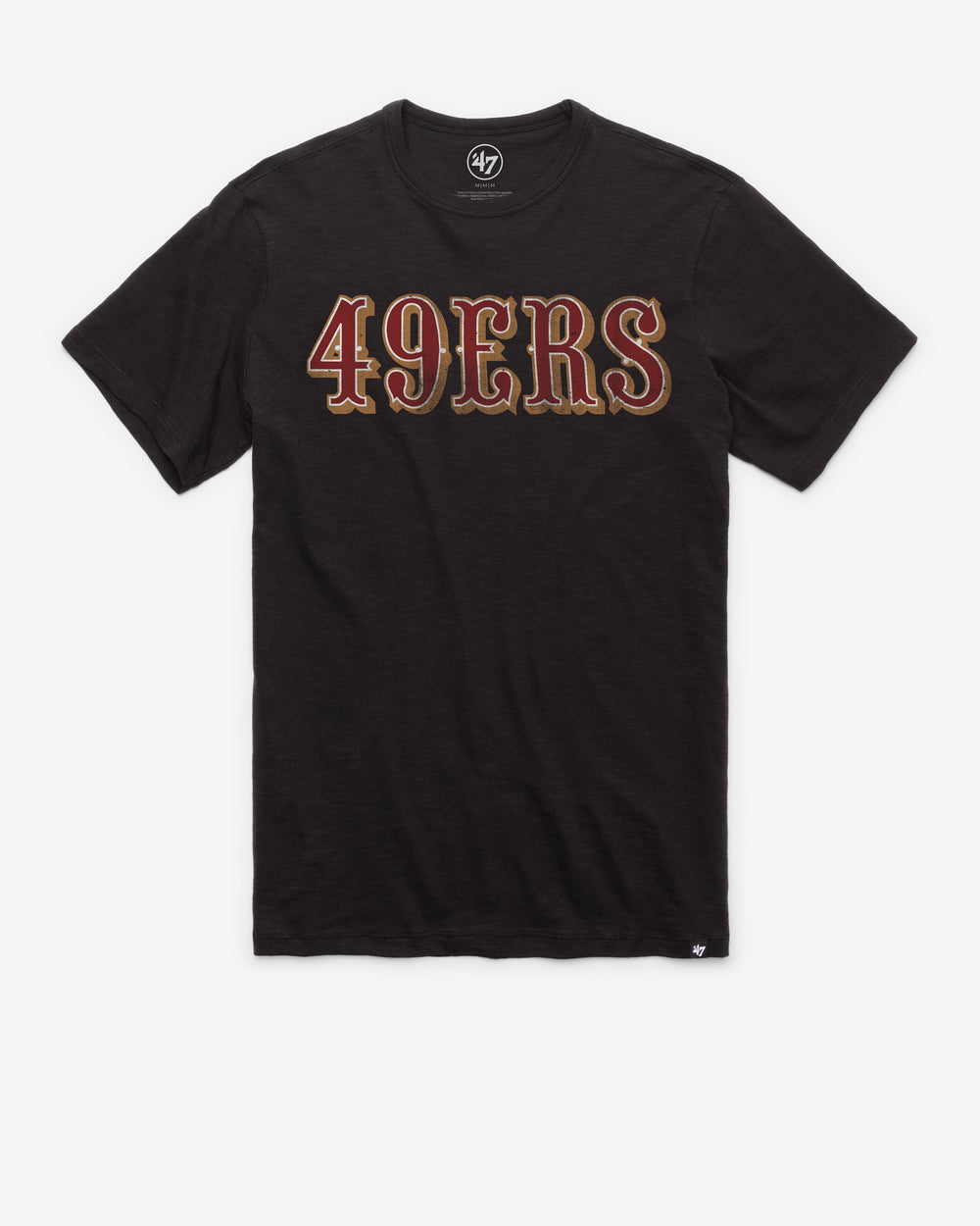 SAN FRANCISCO 49ERS GRIT WORDMARK '47 SCRUM TEE JET BLACK