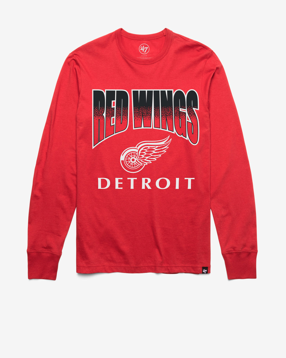 DETROIT RED WINGS SWEEP DOWN '47 FRANKLIN LONG SLEEVE TEE RACER RED