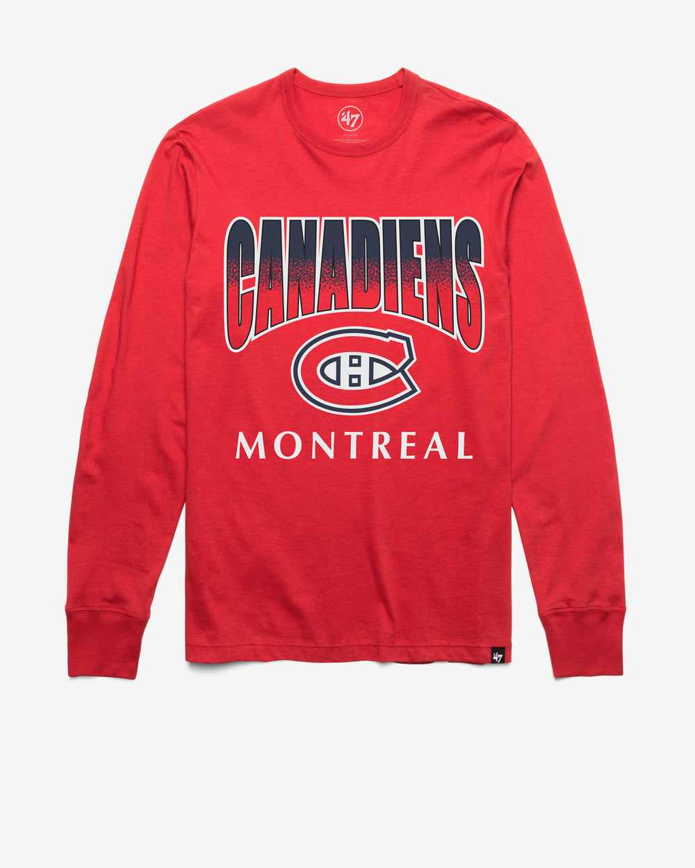 MONTREAL CANADIENS SWEEP DOWN '47 FRANKLIN LONG SLEEVE TEE RACER RED