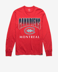 MONTREAL CANADIENS SWEEP DOWN '47 FRANKLIN LONG SLEEVE TEE RACER RED