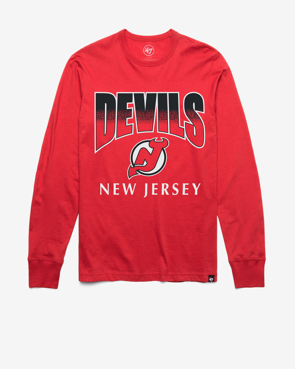 NEW JERSEY DEVILS SWEEP DOWN '47 FRANKLIN LONG SLEEVE TEE RACER RED