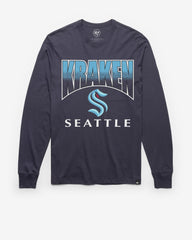 SEATTLE KRAKEN SWEEP DOWN '47 FRANKLIN LONG SLEEVE TEE ATLAS BLUE