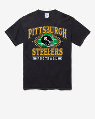 PITTSBURGH STEELERS FIELD PASS VINTAGE '47 TUBULAR TEE DT BLACK