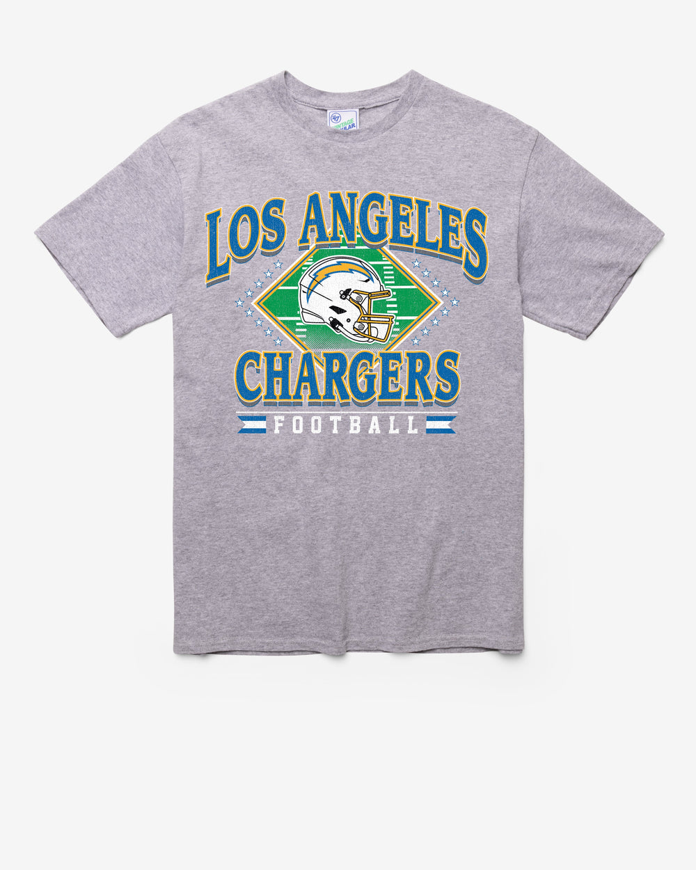 LOS ANGELES CHARGERS FIELD PASS VINTAGE '47 TUBULAR TEE DT ATHLETIC HEATHER