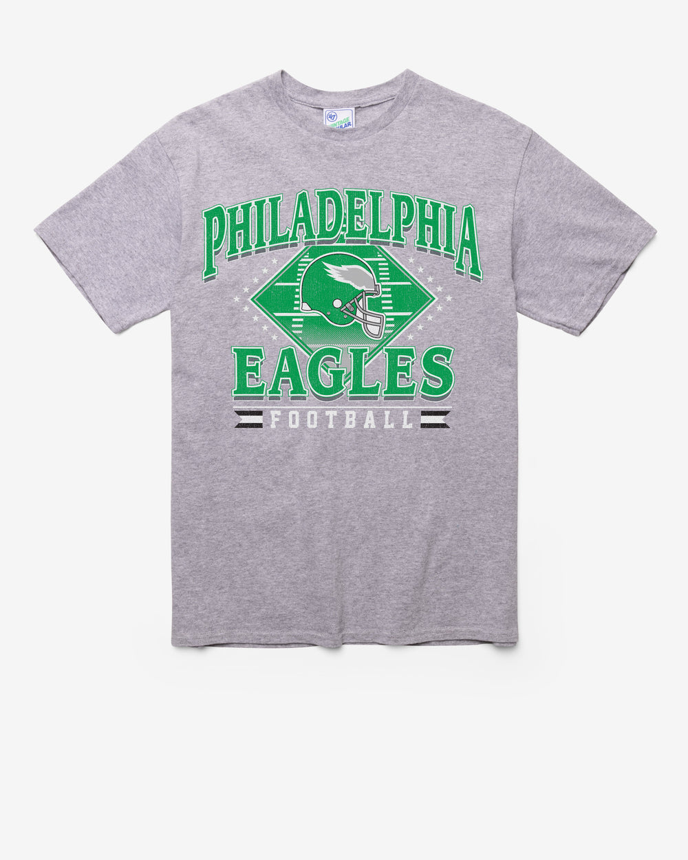PHILADELPHIA EAGLES HISTORIC FIELD PASS VINTAGE '47 TUBULAR TEE DT ATHLETIC HEATHER
