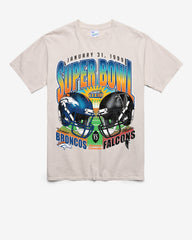 DENVER BRONCOS X ATLANTA FALCONS SUPER BOWL GRIDIRON DUELING '47 TUBULAR TEE DUNE