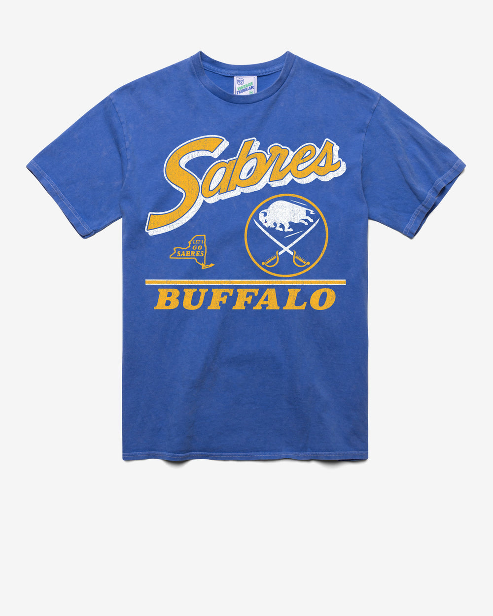 BUFFALO SABRES FLY BY VINTAGE '47 TUBULAR TEE DT CALI BLUE