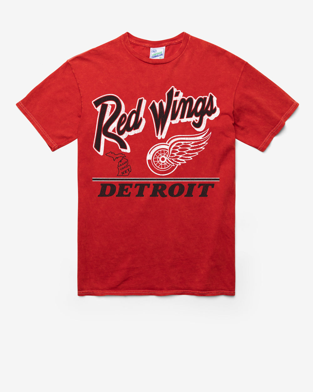 DETROIT RED WINGS FLY BY VINTAGE '47 TUBULAR TEE DT RED