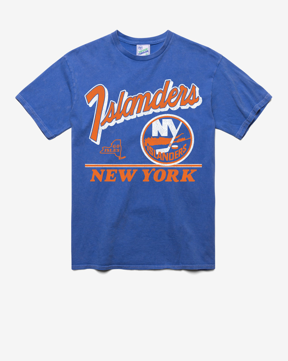 NEW YORK ISLANDERS FLY BY VINTAGE '47 TUBULAR TEE DT CALI BLUE